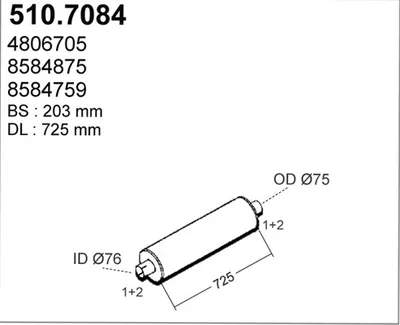 Zentral- und Oberschalldämpfer ASSO 510.7084