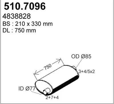 Zentral- und Oberschalldämpfer ASSO 510.7096