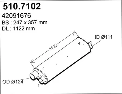 Zentral- / Außenschalldämpfer ASSO 510.7102