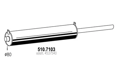 Zentral-/Außenschalldämpfer ASSO 510.7103