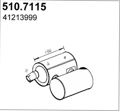 Zentral-/Außenschalldämpfer ASSO 510.7115