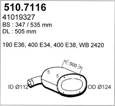 Zentral-/Außenschalldämpfer ASSO 510.7116
