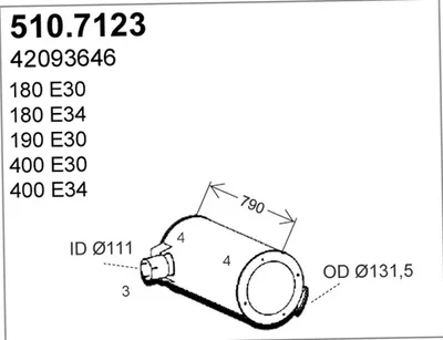 Zentral- und Außenschalldämpfer ASSO 510.7123