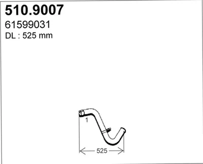 Auspuffrohr ASSO 510.9007