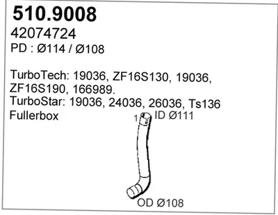 Auspuffrohr ASSO 510.9008