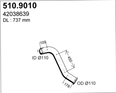 Auspuffrohr ASSO 510.9010
