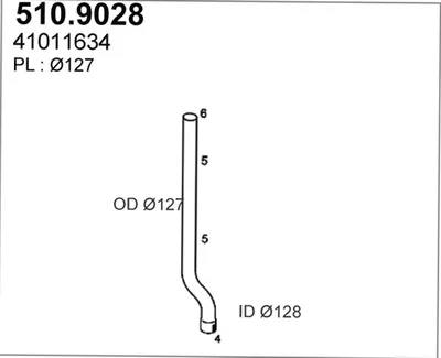 Auspuffrohr ASSO 510.9028