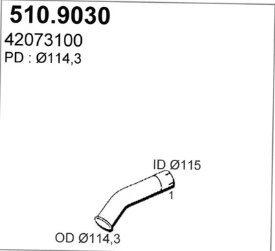 Auspuffrohr ASSO 510.9030