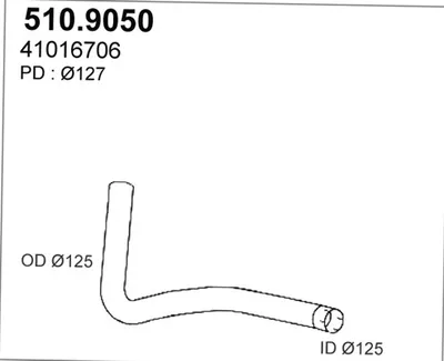Auspuffrohr ASSO 510,9050
