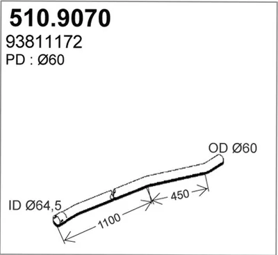 Auspuffrohr Iveco DAILY I Van · Iveco DAILY I Plattform/Kassis · Iveco DAILY II Plattform/Kassis
