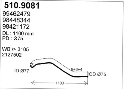Auspuffrohr ASSO 510.9081
