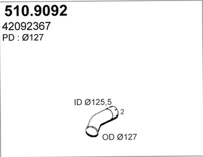 Auspuffrohr ASSO 510.9092