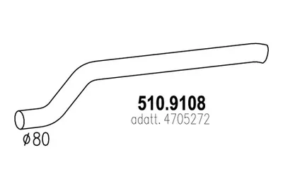 Auspuffrohr ASSO 510.9108