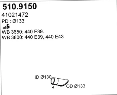 Auspuffrohr ASSO 510.9150