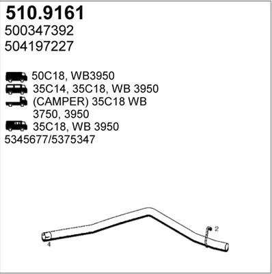 Auspuffrohr Iveco DAILY IV Van · Iveco DAILY IV Plattform/Chassis
