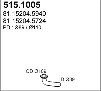 Auspuffrohr ASSO 515.1005