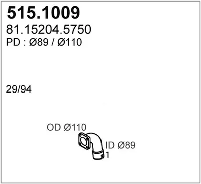 Auspuffrohr ASSO 515.1009