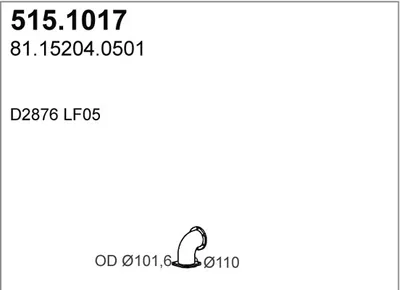 Auspuffrohr ASSO 515.1017