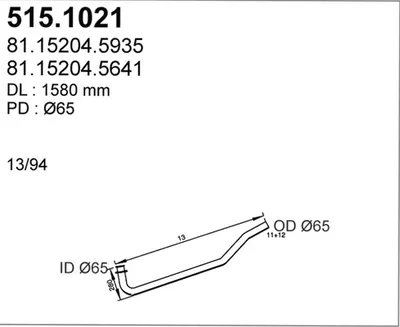 Auspuffrohr ASSO 515.1021