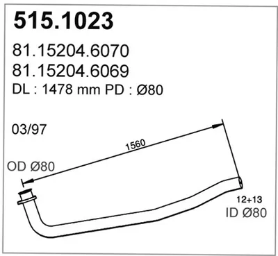Auspuffrohr ASSO 515.1023