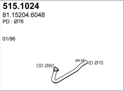 Auspuffrohr ASSO 515.1024