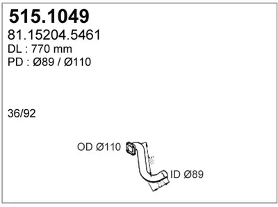 Auspuffrohr ASSO 515.1049