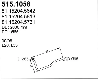 Auspuffrohr ASSO 515.1058