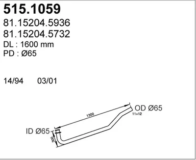 Auspuffrohr ASSO 515.1059