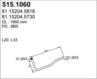 Auspuffrohr ASSO 515.1060