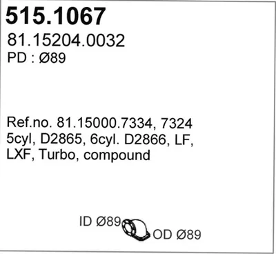 Auspuffrohr ASSO 515.1067