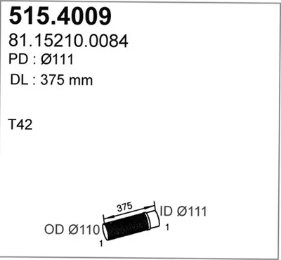 Flexible Verbindung, Abgas ASSO 515.4009