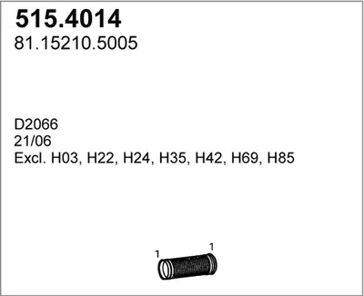 Flexible Verbindung, Abgas ASSO 515.4014