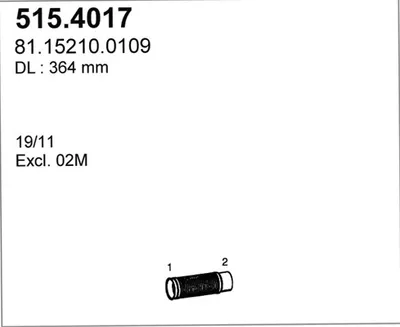 Flexible Verbindung, Abgas ASSO 515.4017