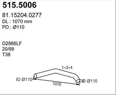 Auspuffrohr ASSO 515.5006