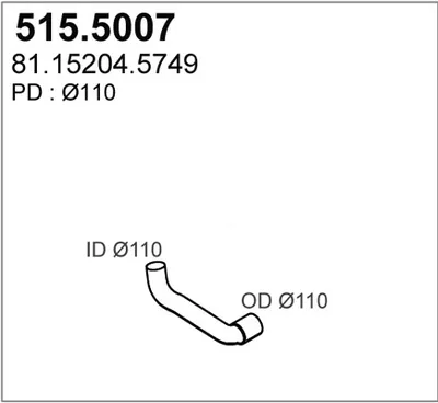 Auspuffrohr ASSO 515.5007