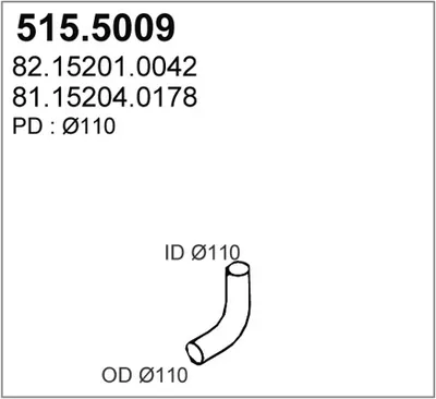 Auspuffrohr ASSO 515,5009