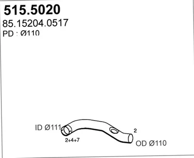 Auspuffrohr ASSO 515.5020