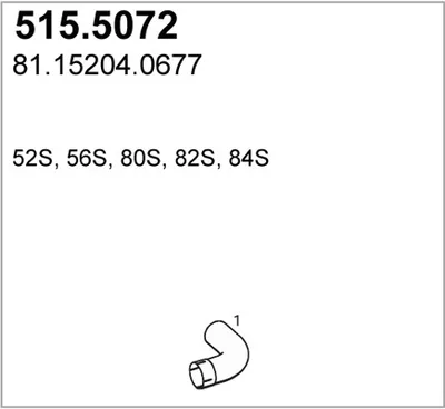 Auspuffrohr ASSO 515.5072