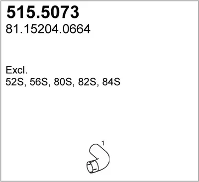 Auspuffrohr ASSO 515.5073