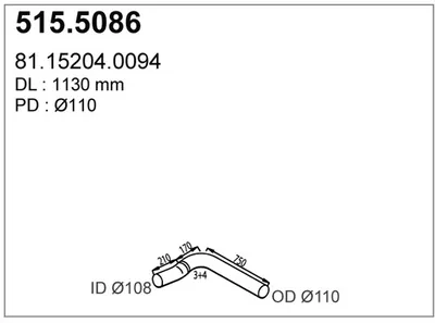 Auspuffrohr ASSO 515.5086