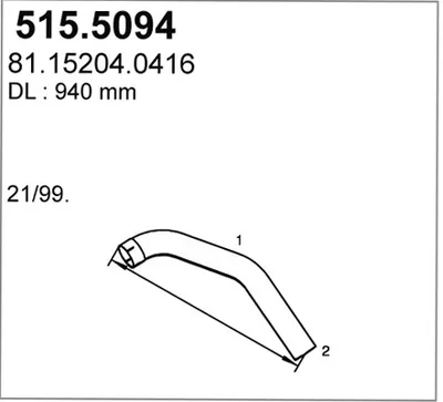 Auspuffrohr ASSO 515.5094