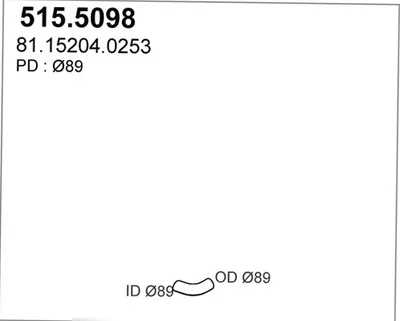 Auspuffrohr ASSO 515.5098