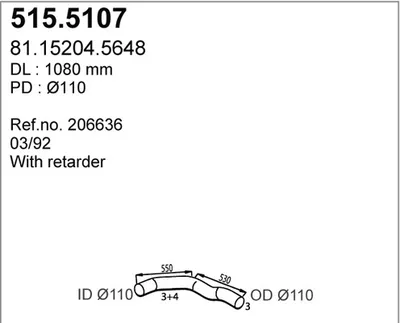 Auspuffrohr ASSO 515.5107
