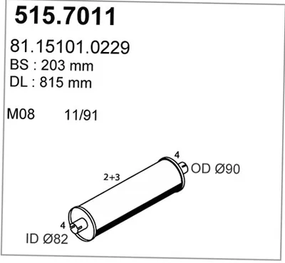Zentral- und Oberschalldämpfer ASSO 515.7011