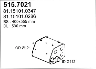 Zentral- und Oberschalldämpfer ASSO 515.7021
