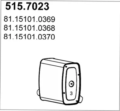 Zentral- und Außenschalldämpfer ASSO 515.7023