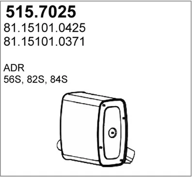 Zentral- und Oberschalldämpfer ASSO 515.7025