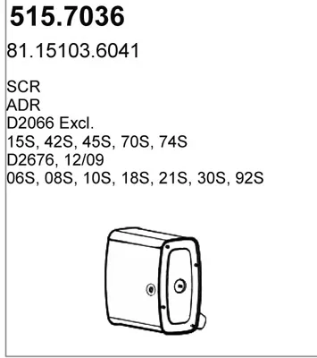 Zentral- und Außenschalldämpfer ASSO 515.7036