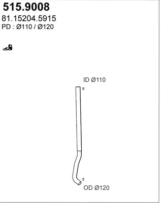 Auspuffrohr ASSO 515,9008