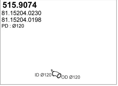 Auspuffrohr ASSO 515.9074